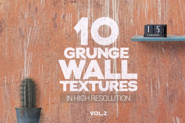 1 Grunge Wall Textures Vol 2 x10 (2340)